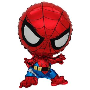 Шар с клапаном (15''/38 см) Мини-фигура, Человек Паук в прыжке.