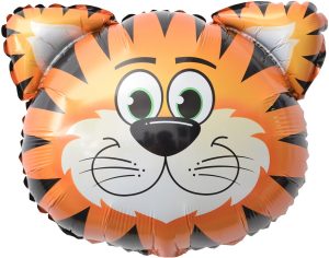 Шар с клапаном (14''/36 см) Мини-фигура, Голова, Тигр