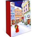 Пакет подарочный, Дедушка Мороз с подарками, 22,3*18*10 см, 1 шт