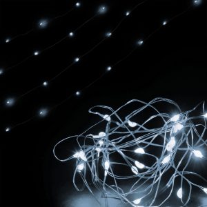 Светодиодная гирлянда, Роса 50 Led, IP14, 5 м. Белый, 1 шт.,