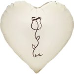 Шар (18''/46 см) Сердце, Роза, Кремовый, Сатин, 1 шт. в уп. (цв.этик.)