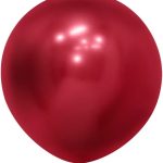 Шар (24''/61 см), Reflex, Зеркальный блеск, Красный (915), хром, 3 шт.