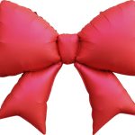Шар (39''/99 см) Фигура, Бант, Красный, Сатин, 1 шт. в уп.