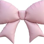 Шар (39''/99 см) Фигура, Бант, Розовый, Сатин, 1 шт.