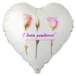 Шар К 18" РУС ДР Розы нежные
