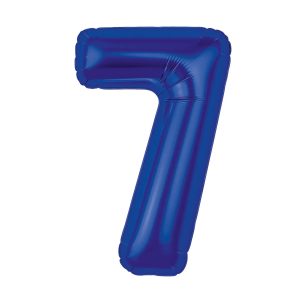 Шар (40''/102 см) Цифра, 7 Slim, Полуночно-синий, 1 шт.